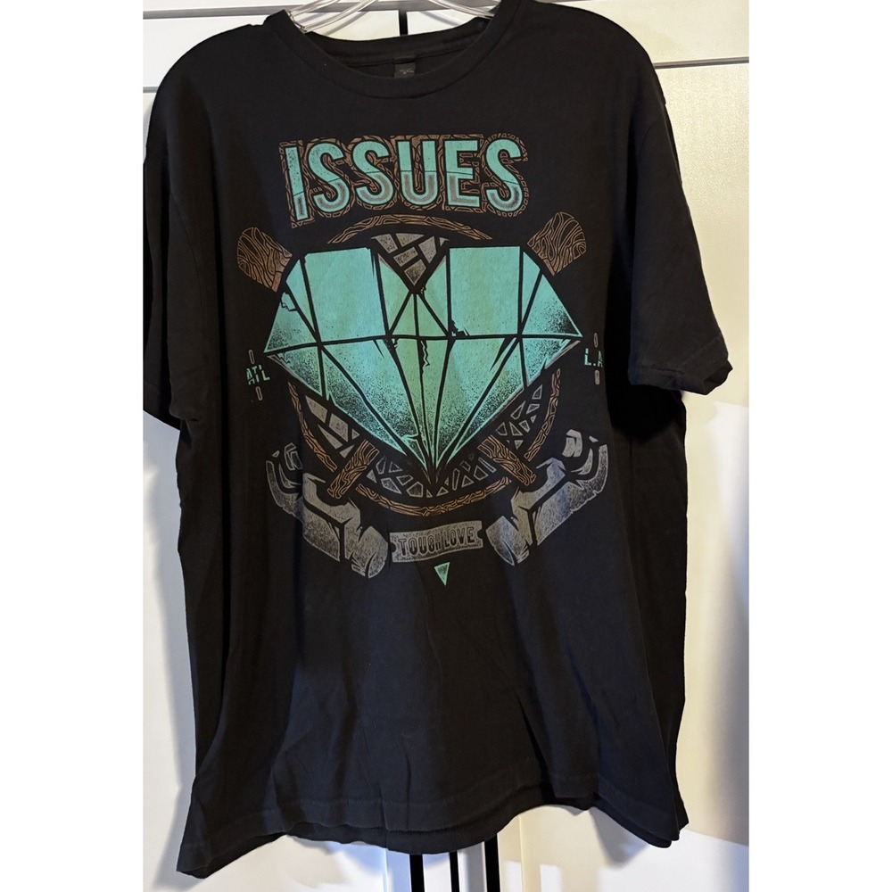 Issues Band Tough Love Diamond Hammer Graphic T-Shirt Men's XL Black